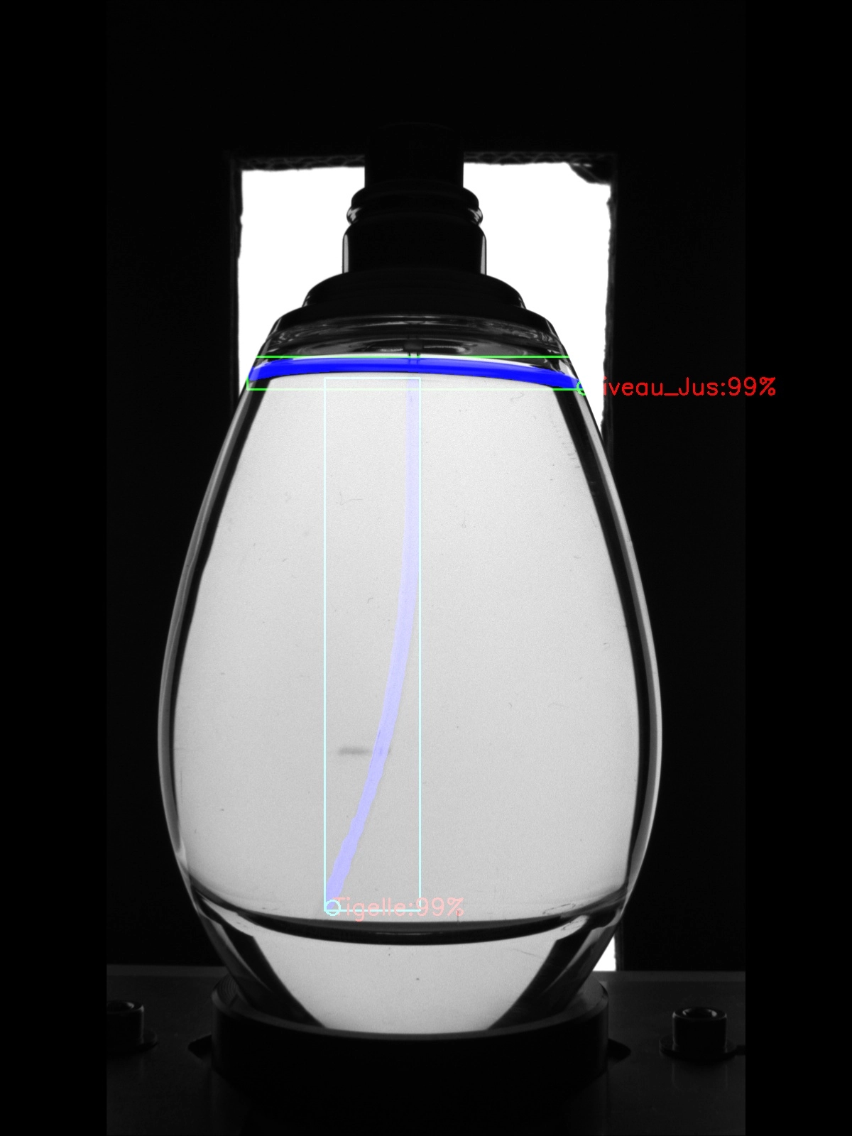 Flacon col allongé - Niveau détecté 99%