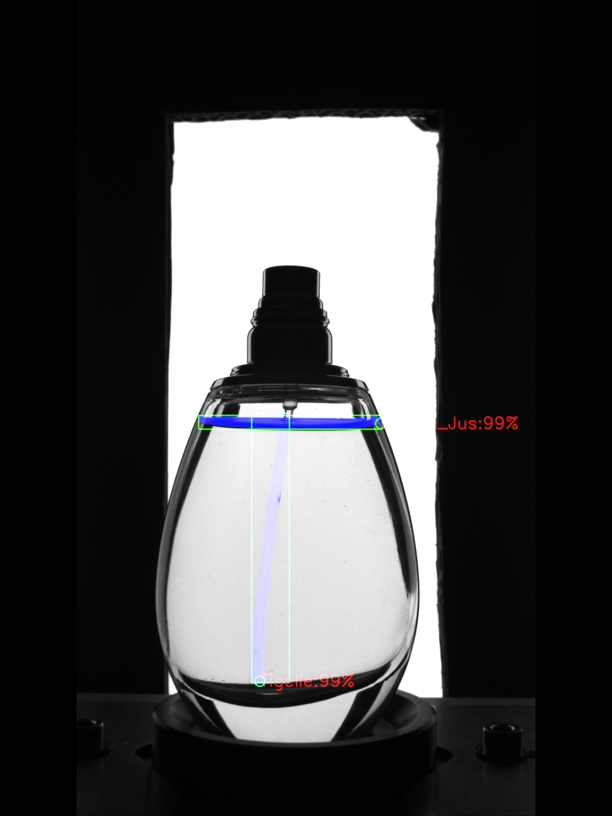 Flacon ovale - Niveau détecté 99%